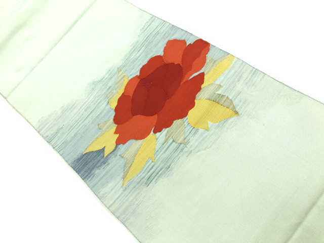 リサイクル　牡丹模様織出し名古屋帯